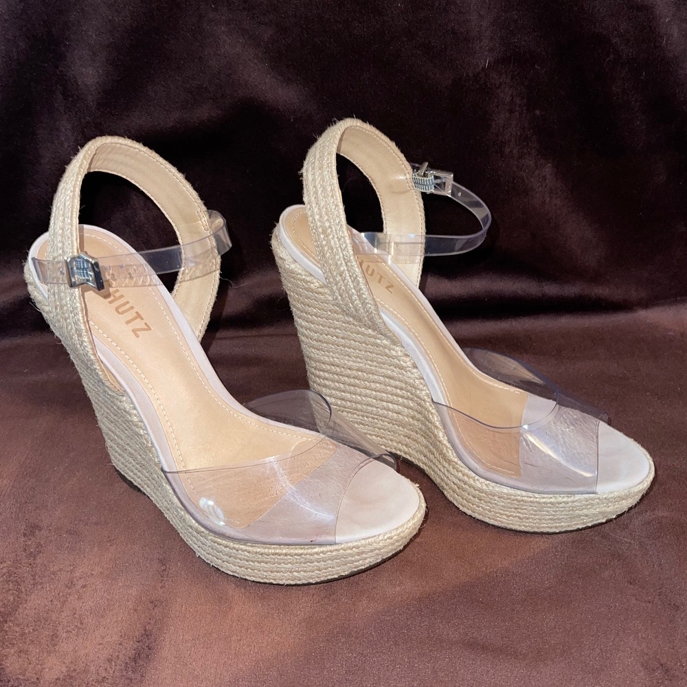 SCHUTZ Lutieres Wedge Espadrilles Size 7.5